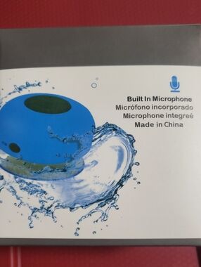 Portable Bluetooth Shower Speaker with Built-In Microphone W/stickers